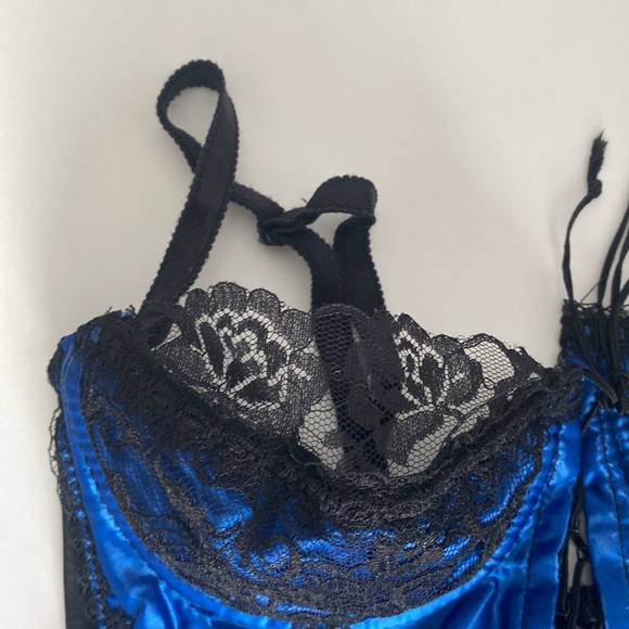 DBF Royal Blue Lace Corset Teddy - Picture 3 of 10